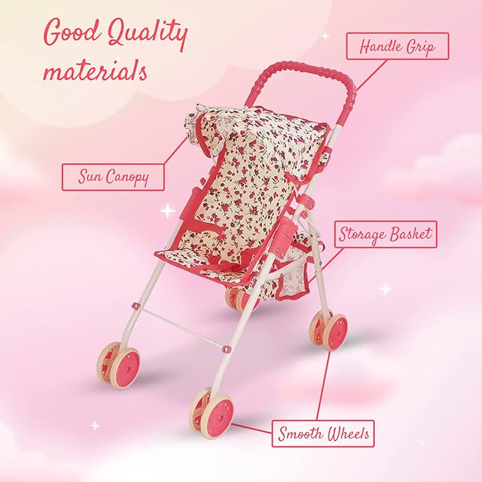Baby Doll Accessories Set - 3-1 Baby Doll Furniture Set with Baby Doll Stroller, Baby Doll Crib 18” Doll 18" Dolls