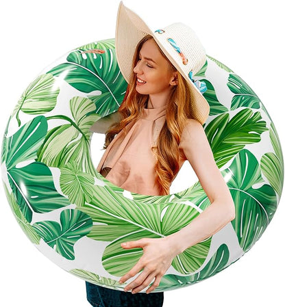 Inflatable Pool Floats Rings - Water Floaty Toys for Adults Kids