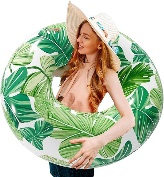 Inflatable Pool Floats Rings - Water Floaty Toys for Adults Kids