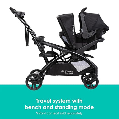 Baby Trend Sit N' Stand® Double 2.0 Stroller, Dash Black