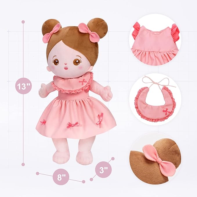 OUOZZZ 13" Soft Baby Doll Gift Set - First Baby
