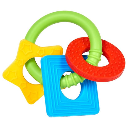 Dr. Brown's Learning Loop, Baby Teether Ring with Multiple Shapes & Textures 100% Silicone, 3m+