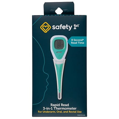 Safety 1st Rapid Read 3-In-1 Thermometer, Aqua