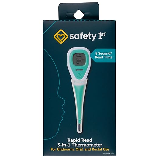 Safety 1st Rapid Read 3-In-1 Thermometer, Aqua