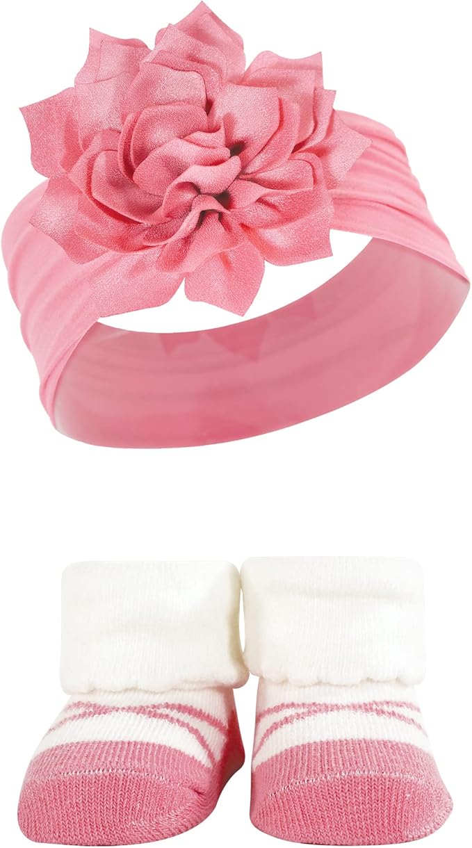 Hudson Baby Girl's Headband and Socks Giftset