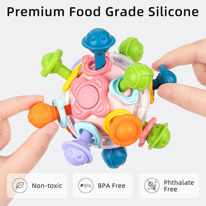 Baby Montessori Sensory Toys, Food Grade Teething Toys for Babies 0 3 6 9 12 18 Months