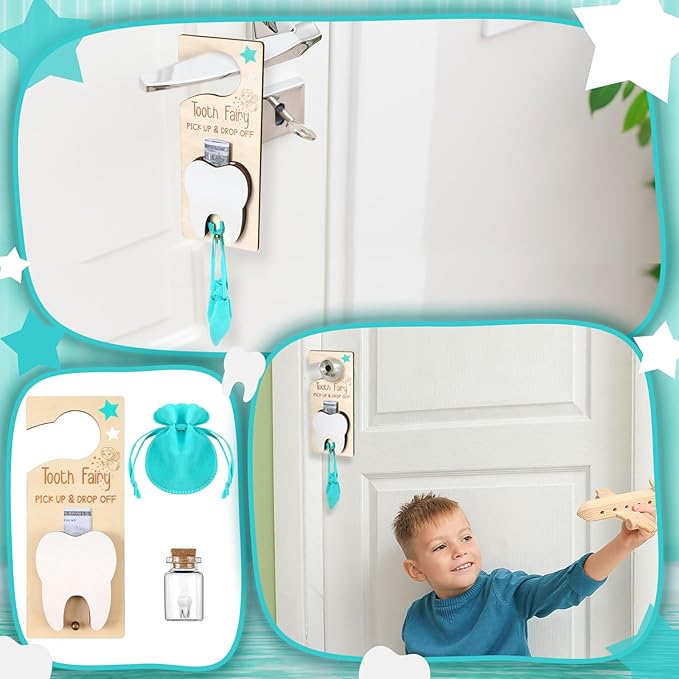 3 Pcs Tooth Fairy Tooth Holder Bag Tooth Fairy Door