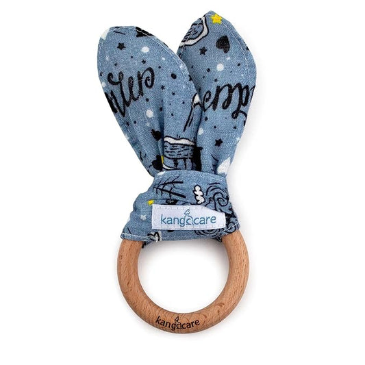 Kanga Care Baby Soft Muslin Sensory Crinkle Bunny Ear Wood