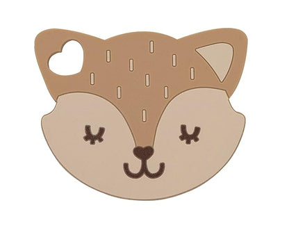 Pearhead Fox Silicone Baby Teether, Teething Toy for Babies 0+ Months