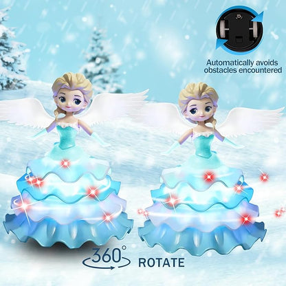 Dancing Princess Toys for Girls,Electric Cars Angel Doll with Colorful 3 4 5 6 (159A)