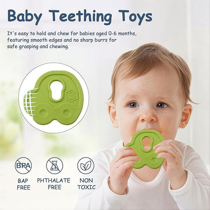 4 in 1 Montessori Sensory Learning Toy - Baby Rattle 0-6 Month 6-12 Months 1 Year 1-3 -