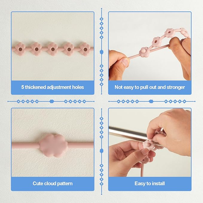 Toy Straps for Baby, 6 Pack Adjustable Silicone Toy Safety Straps for Stroller