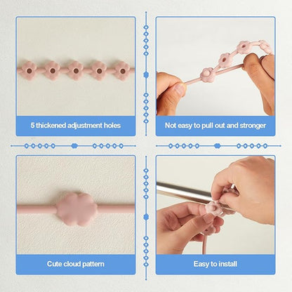 Toy Straps for Baby, 6 Pack Adjustable Silicone Toy Safety Straps for Stroller