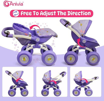 ANNIVIA Baby Doll Stroller Baby Doll Pram Baby Doll Carriage