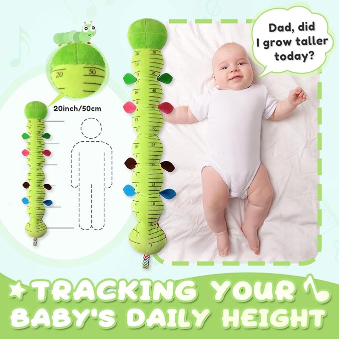 Baby Toys 0 to 12 Months, Musical Stuffed Animal Activity Soft Toys with Multi-Sensory Crinkle