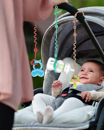 Toy Straps for Baby, Adjustable Toy Holder for Stroller Accessories (3- Pack)