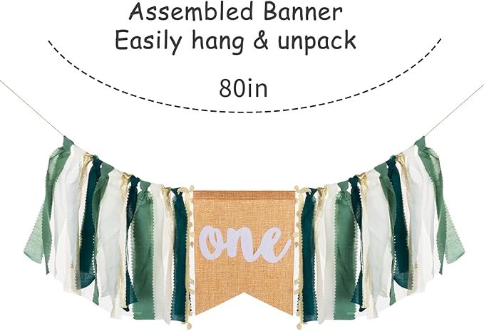 One Wild Highchair Banner, Safari Jungle Burlap Banner for First Birthday Decoration Decorations,1st Birthday