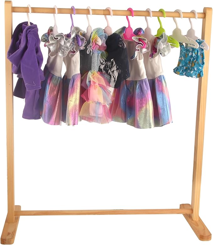 20 Pcs Doll Hangers for 18 inch Doll Clothes, White Doll Hangers, Sturdy Doll Hangers Accessories, Work Great with Rod Less Than 1/2 inch Diameter, Made of Safe ABS Plastic
