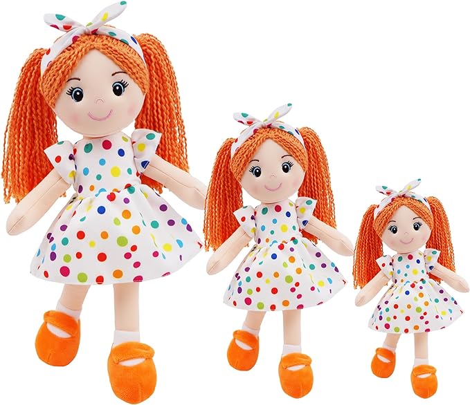 June Garden 14" Snuggle Cuties Bella - Soft Cuddly Plush Doll Gift for Girls