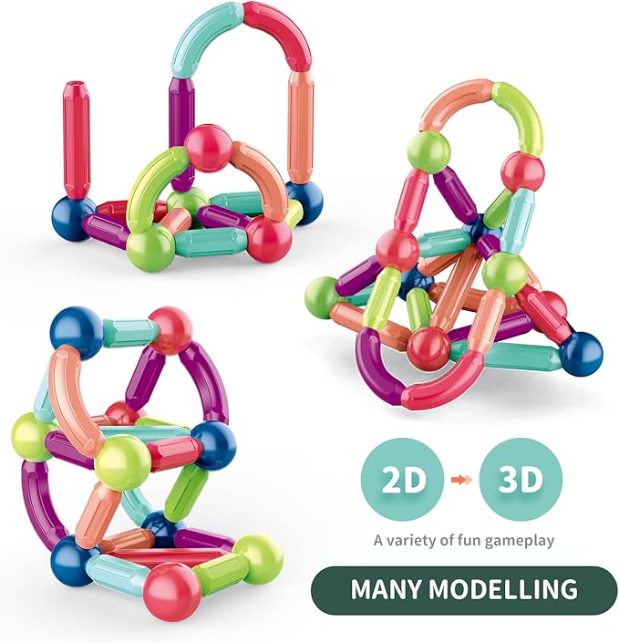 Magnetic Balls and Rods Set, Magnetic Building Set 3+ (42