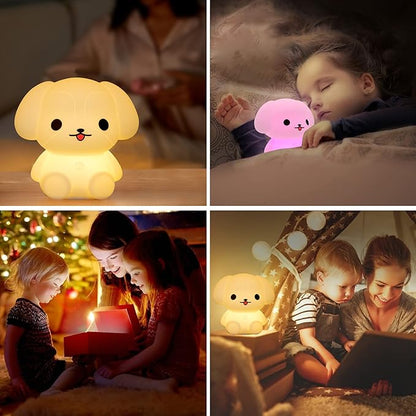 ShaArkMango LED Night Light for Kids Toddler Bed Room Decor Aesthetic, Bedside Nursery Night Lamp for Breastfeeding Animal Baby NightLight Sleep Aid Color Changing Dimmable &Timer BPA Free Silicone