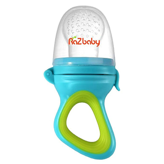 RaZbaby Baby Solids/Frozen Fruit Feeder Pacifier, Infant Teether Toy 6M+