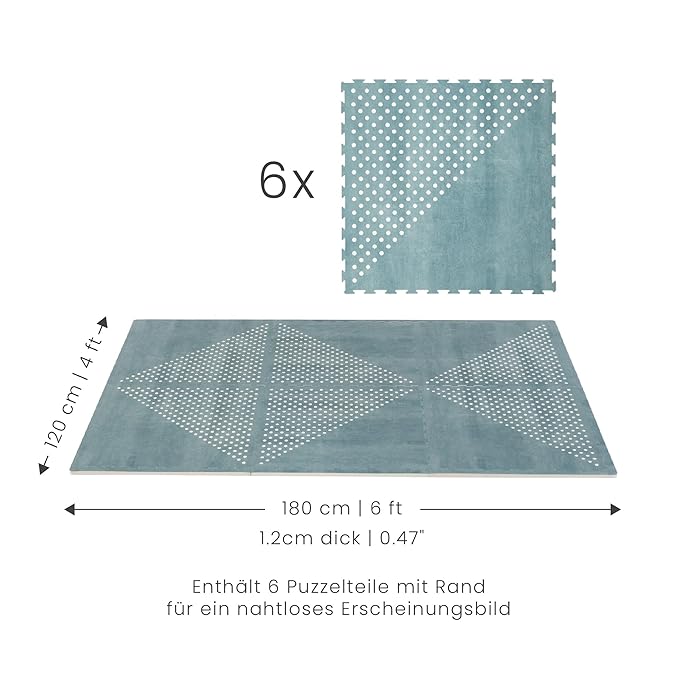 Toddlekind Playmat - Premium Foam Playmat, 4 x 6 feet Premium Quality Foam Play Mat for Babies/Toddlers