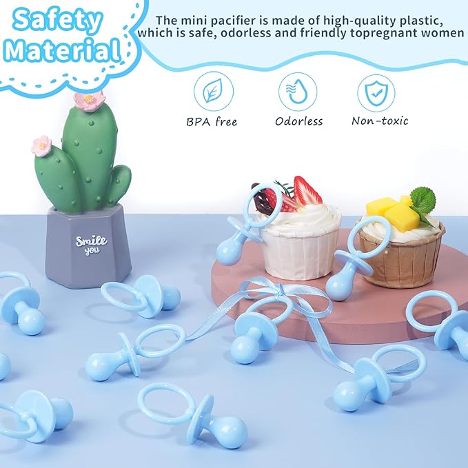 36 Plastic Pacifiers for Baby Shower Game, 2.75?ÖŌĆ?Baby Shower Pacifiers