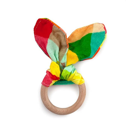 Kanga Care Baby Soft Muslin Sensory Crinkle Bunny Ear Wood