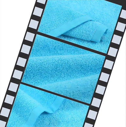 JEFFSUN Baby Washcloths 6 Pack, 10x10 inch Heavenly Soft Blue Wash Cloths for Face and Body