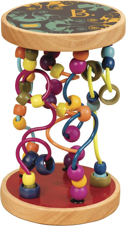 B. toys – Loopty Lo Wooden Rolling Toy - Developmental Bead Maze 47 Beads 5 Mazes 18 Months