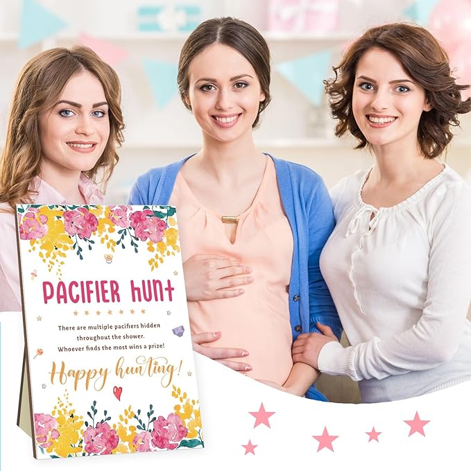 Baby Pacifier Hunt Game, Funny Baby Shower Games Set 50 Mini