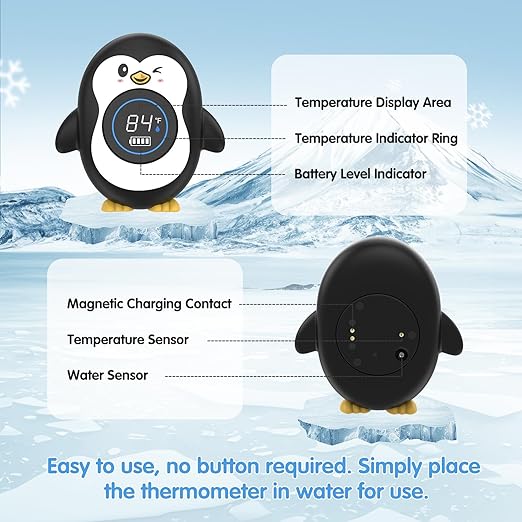 Rechargeable Bath Thermometer| Safety Baby Shower Thermometer