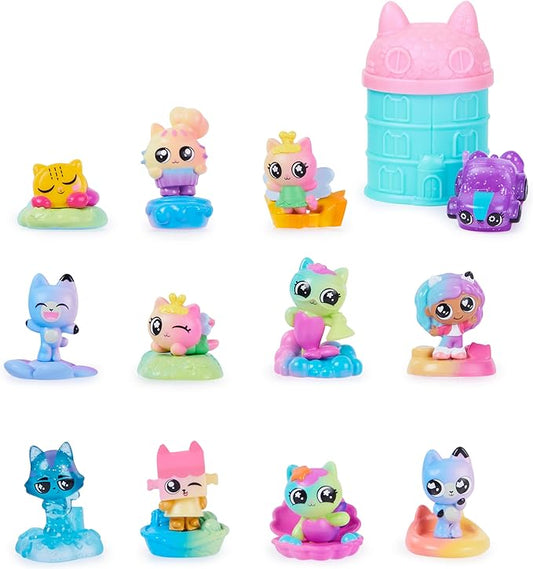 Gabby’s Dollhouse, Meow-mazing Mini Figures 12-Pack (Amazon Exclusive) Rainbow -Themed 3 and