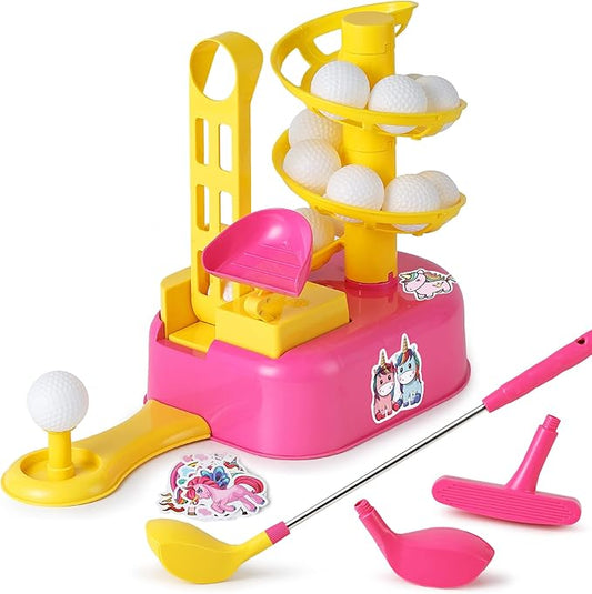 iPlay, iLearn Girl Golf Toys Set for 3 4 Year Olds 15 Balls 5 6 7 8