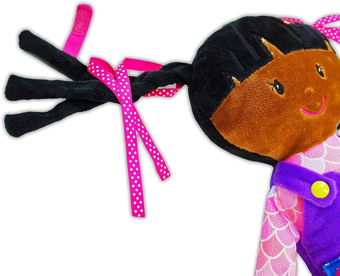 June Garden 15.5" Dressy Friends Scarlett - Educational Stuffed Plush Doll for Kids and Toddlers 2 Years and Up