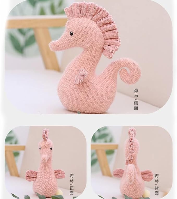 Stuffed Sea Horse Plush Animals Toys Seahorse Dolls Decorations Gifts 8.6 Inches