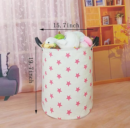 Round Star Pattern Laundry Hamper Storage Basket Organizer Hamper Storage
