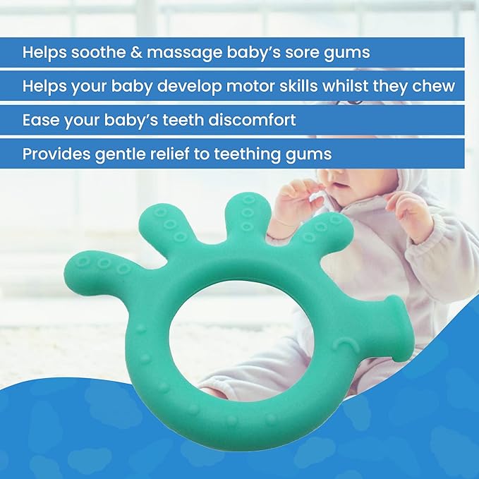Silicone Finger Teether Toy - Handheld Teething Relief for Girls & Boys