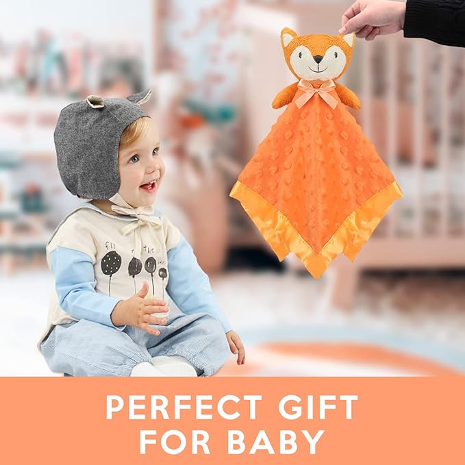 Pro Goleem Fox Security Blanket Orange Soft Baby Lovey Unisex 16 Inch