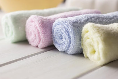 Jumpy Moo's Baby Washcloths - 100% Rayon from Bamboo, Ultra Thick 10x10 inches