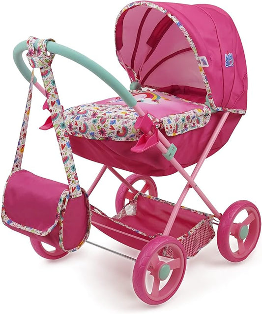 Baby Alive: Deluxe Classic Doll Pram - Pink & Rainbow 18", Large 3+