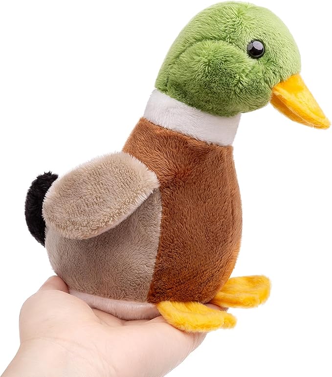 ZHONGXIN MADE Mallard Duck Plush Toy - Soft Mallard Duck Stuffed Animals Doll, Cute Green Duck Plushie Toy Home Decoration 5.6”