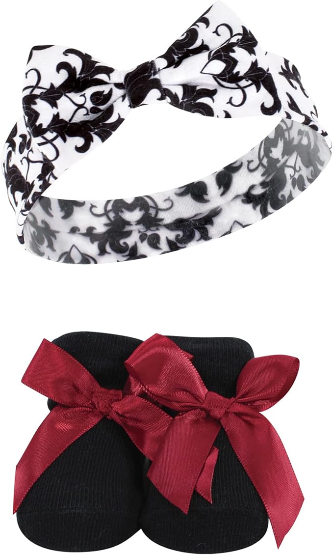 Hudson Baby Girl's Headband and Socks Giftset