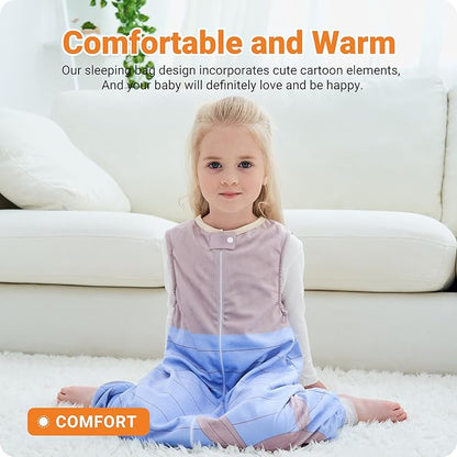 Infant Toddler Sleeping Bag, Baby Sleeping Sack Sleeveless 4 Season 1-3T, Rabbit