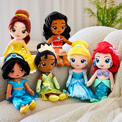 Disney Store Official Princess Plush Doll (Ariel from The Little Mermaid) Medium 14 Inches, Princess Dolls with Embroidered Features