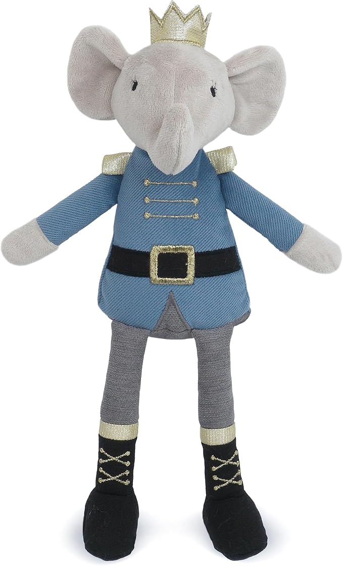 MON AMI Prince Earl The Elephant Plush Stuffed Doll – 12”, Cute Elephant in Blue Suit