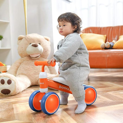 BAMMAX Baby Balance Bike for 1 Year Old Toddler, Riding Toys for 9-24 Months Boys Girls 4 Wheels