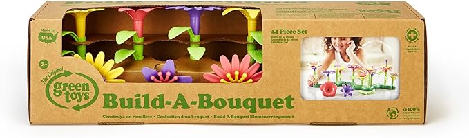 Green Toys Build-a-Bouquet Floral Arrangement Playset - BPA Free, Phthalates Free