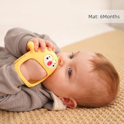 Smily Mia Smily Mia Penguin Teethers, Silicone TeethingToys for Babies 0-6Months 3-6Months, Hand